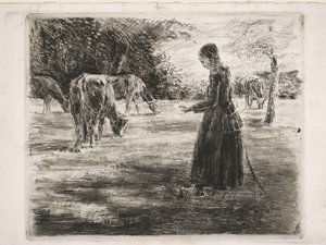 På beitet (nær Delden i Holland) av Max Liebermann
