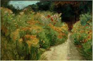 Blomsterbusker i Wannsee-hagen av Max Liebermann