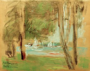Båter på Wannsee av Max Liebermann