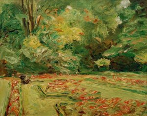 Blomsterterrassen i Wannsee-hagen mot nord av Max Liebermann