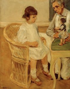 Kunstnerens barnebarn i kurvstolen til høyre av Max Liebermann