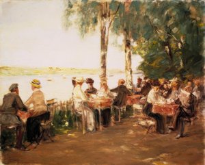 Hagerestaurant ved vannet av Max Liebermann