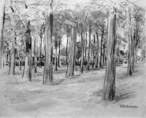 Hus bak trær - Brinken i Laren av Max Liebermann