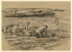 Potetgravere i Zandvoort av Max Liebermann