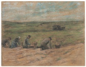 Potetgravere nær Zandvoort, 1894 av Max Liebermann