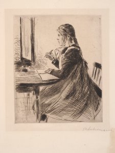 Barneportrett, portrett av geheimeråd Bodes lille datter, Marie av Max Liebermann