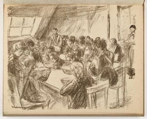 Folkekjøkken for barn (illustrasjon fra: Kunst og kunstnere XIII, 6) av Max Liebermann