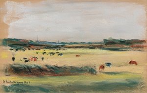 Landskap med beitende kyr. 1908 av Max Liebermann