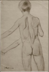 M.Liebermann, studie for maleriet Bathing Boys av Max Liebermann