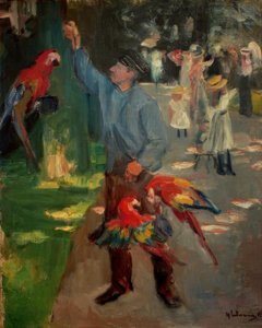 Papegøyemann i Amsterdam Zoo av Max Liebermann
