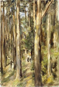 Piknik i skogen, 1920 av Max Liebermann