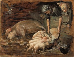 Grisesti, barnehage; Grisesti, barnehage, 1887 av Max Liebermann