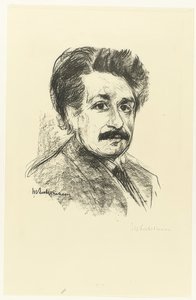 Portrett av Albert Einstein. 1925 av Max Liebermann