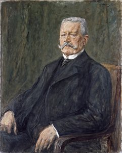 Portrett av president Paul von Hindenburg 1847-1934, av Max Liebermann (1847-1935) Niedersachsen statsmuseum, Hannover av Max Liebermann