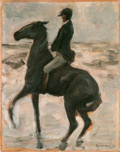 Rytter til venstre på stranden av Max Liebermann