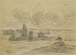 Reparasjon av nettene, 1894 av Max Liebermann
