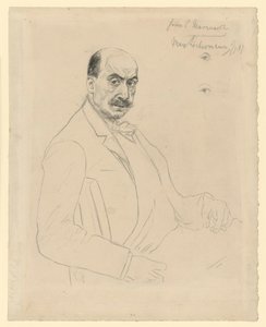 Selvportrett (mellomstudie under arbeidet med raderingen Schiefler 60) av Max Liebermann