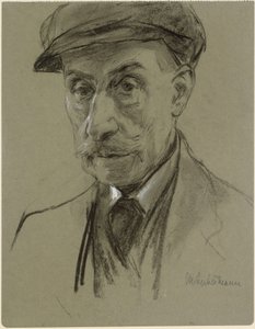 Selvportrett med lue av Max Liebermann