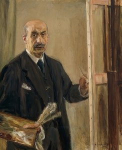 Selvportrett ved staffeli. 1916 av Max Liebermann