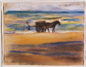 Skjellsøkere på stranden av Max Liebermann