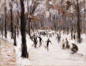 Skatere i Tiergarten, Berlin; Skøyteløpere i Berlin Tiergarten, 1924 av Max Liebermann
