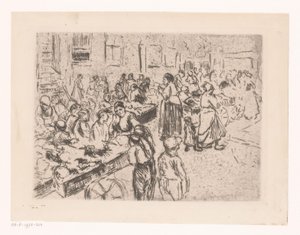 Gatehandel i det gamle jødiske kvarteret i Amsterdam av Max Liebermann