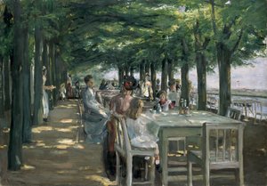 Terrassen på Restaurant Jacob i Nienstedten på Elben