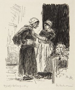 To kvinner i samtale av Max Liebermann