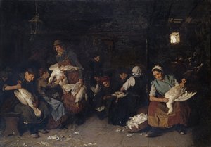 Kvinner som plukker gjess, 1872 av Max Liebermann