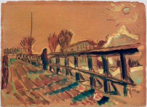 Blick über eine Brücke von Max Pechstein