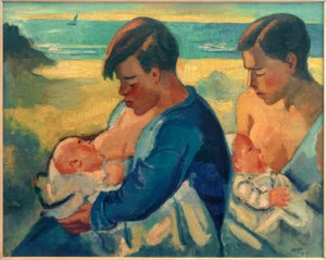 Omsorgsfulle mødre av Max Pechstein