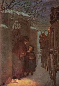 Illustrasjon for Jane Eyre av Charlotte Bronte (litho-farge) av Max Wulff