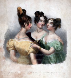 Tre 1800-tallsdamer.
