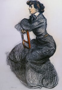 Colette, ca. 1906-7 (kull og pastell)