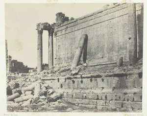 Baalbeck Heliopolis, Temple Of Jupiter, Eastern Facade, Syria, 184951, trykt 1852. av Maxime Du Camp