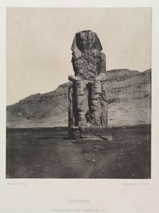 Kolossal monolitt av Amenhotep III, Gurnah, 1849-1851. av Maxime Du Camp