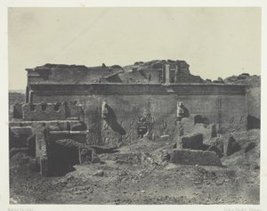 Bakre fasade, Denderas store tempel (Teutyres), Øvre Egypt av Maxime Du Camp