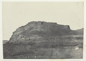 Fortress of Ibrahim Ancient Premis, utsikt fra sør, Nubia, 184951, trykt 1852. av Maxime Du Camp
