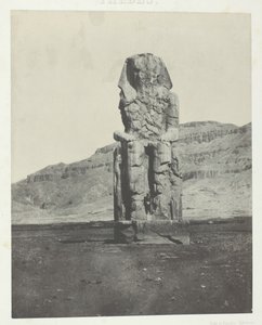 Gournah, Colossus Monolith of Amenopht III, Theben, 184951, trykt 1852. av Maxime Du Camp