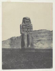 Qurnah, statue av Memnon; Theben av Maxime Du Camp