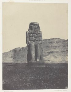 Qurnah, statue av Memnon; Theben av Maxime Du Camp