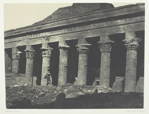 Great Temple of Isis ved Philoe, Oriental Gallery, Nubia, 184951, trykt 1852. av Maxime Du Camp