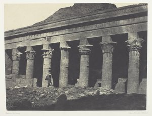 Det store Isis-tempelet i Philoe, Oriental Gallery; Nubia, plate 73 fra albumet «Egypt, Nubia, Palestina og Syria» (1852) av Maxime Du Camp