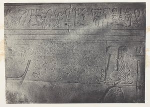 Det store Isis-tempelet i Philoe, demotisk inskripsjon; Nubia, plate 76 fra albumet «Egypt, Nubia, Palestina og Syria» (1852) av Maxime Du Camp