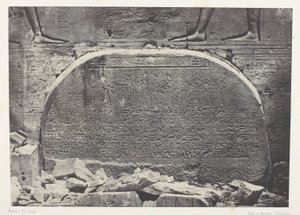 Isis#39; store tempel i Philoe, Proscynema (tilbedelsesakten); Nubia, plate 75 fra albumet «Egypt, Nubia, Palestina og Syria» (1852) av Maxime Du Camp