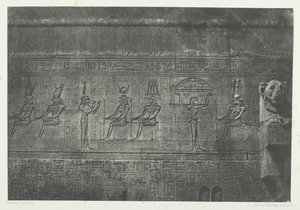 Great Temple of Dendera Teutyres, skulpturer av den bakre fasaden, Øvre Egypt, 184951. av Maxime Du Camp