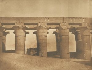 Great Colonnade of Palace of Amenhotep III, i Luxor, Theben, 1849-50. av Maxime Du Camp