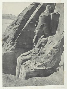 Ibsamboul, Oriental Colossus Of Spéos De Phrè, Seen In Profile, Nubia, 184951, trykt 1852. av Maxime Du Camp
