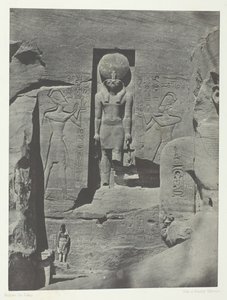 Ibsamboul, Sculptures of the Entrance to the Speos of Phrè, Nubia, 184951, trykt 1852. av Maxime Du Camp