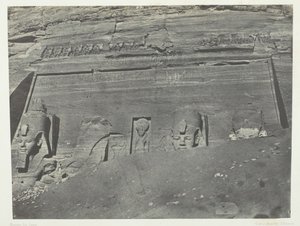 Ibsamboul, General View Of The Great Spéos of Phrè, Nubia, 184951, trykt 1852. av Maxime Du Camp